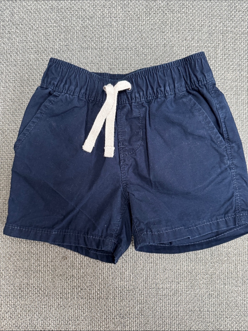 Baby Gap Everyday Navy Pull‑On Kids Shorts with White Drawstring
